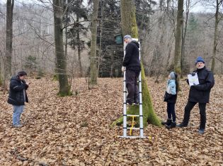 Exkursion zur Reinigung der Nistkästen im Ruheforst