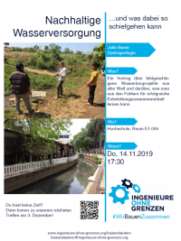 Vortrag am 14.11.2019: Nachhaltige Wasserversorgung