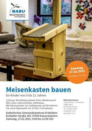 Meisenkasten bauen mit Kindern 2021