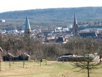 Bild vom Kaiserberg in Richtung Stadtmitte Kaiserslautern